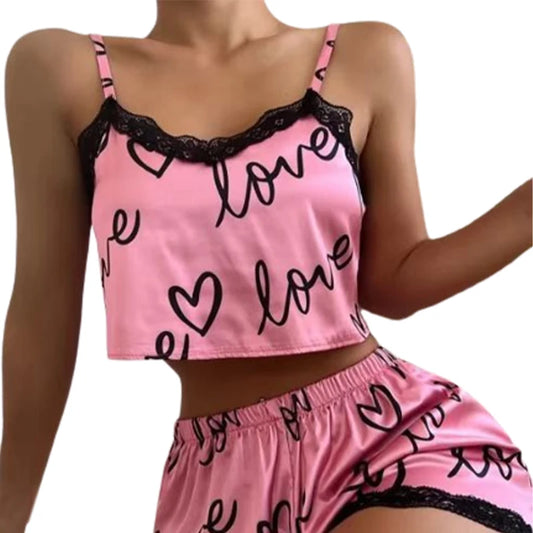 Sexy Women’s Nightwear Set – Camisole & Shorts