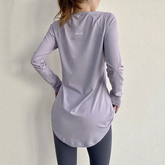 Ailune Women’s Long-Sleeve Yoga Shirt – Performance Sports Top