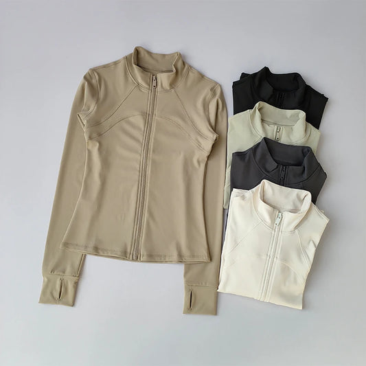 Long-Sleeve Fitness Jacket – Running & Training Activewear