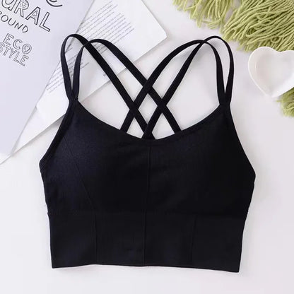 Women’s Cross Strap Sports Bra – Running & Workout Essential