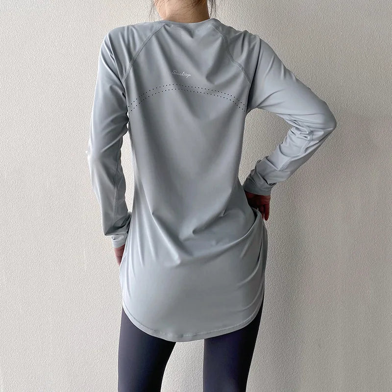 Ailune Women’s Long-Sleeve Yoga Shirt – Performance Sports Top