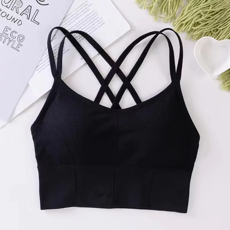 Women’s Cross Strap Sports Bra – Running & Workout Essential