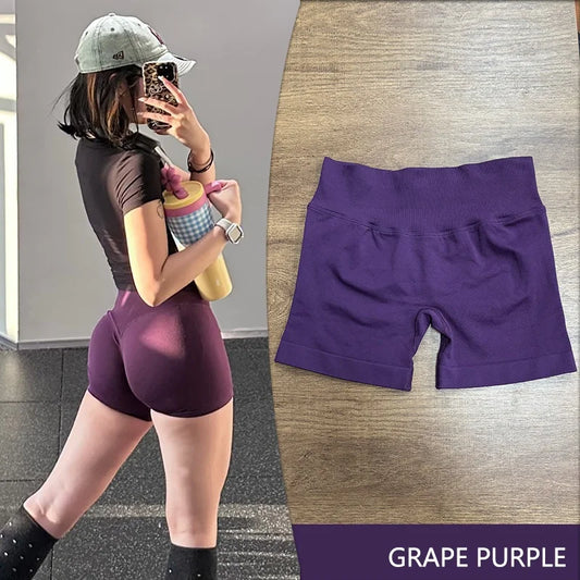 Butt-Lifting Seamless Gym Shorts – Flexible & Sculpting