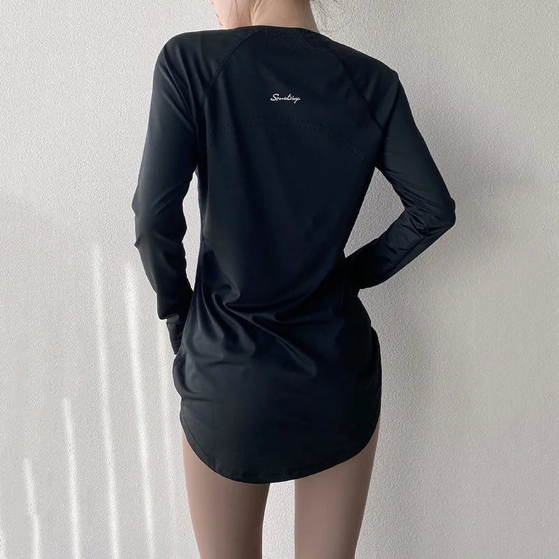 Ailune Women’s Long-Sleeve Yoga Shirt – Performance Sports Top