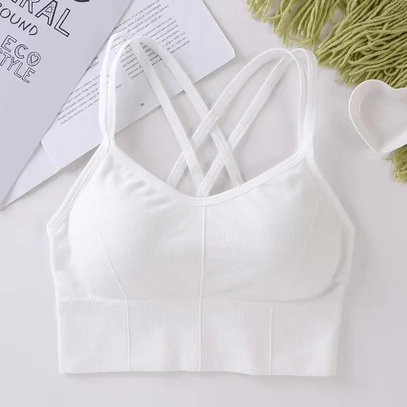 Women’s Cross Strap Sports Bra – Running & Workout Essential