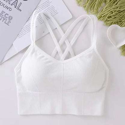 Women’s Cross Strap Sports Bra – Running & Workout Essential