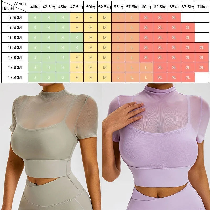 Women’s Short-Sleeve Sports Crop – Lightweight & Breathable
