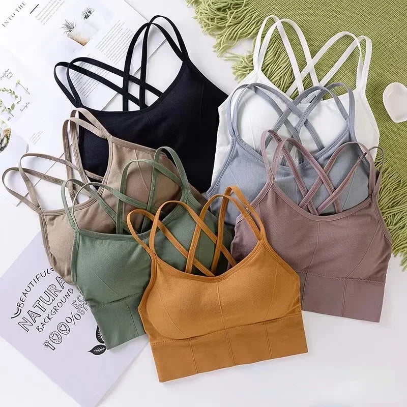 Women’s Cross Strap Sports Bra – Running & Workout Essential