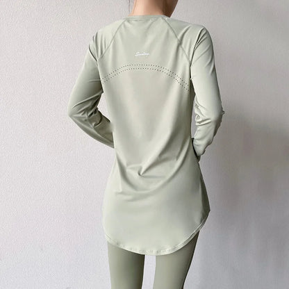 Ailune Women’s Long-Sleeve Yoga Shirt – Performance Sports Top