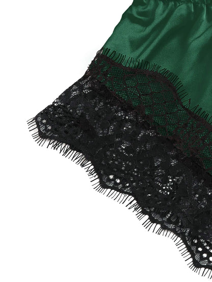 Women’s Lace Pajama Set – Cami & Shorts