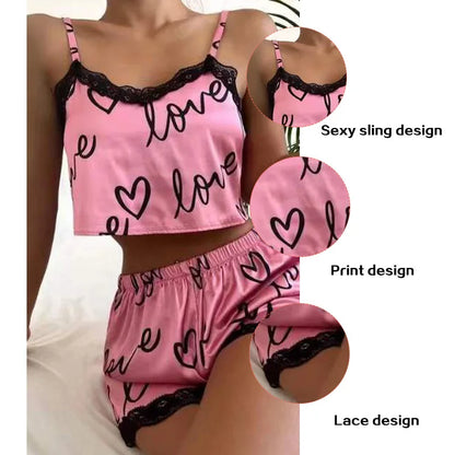 Sexy Women’s Nightwear Set – Camisole & Shorts
