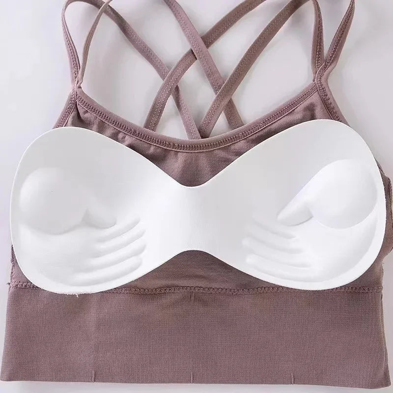 Women’s Cross Strap Sports Bra – Running & Workout Essential