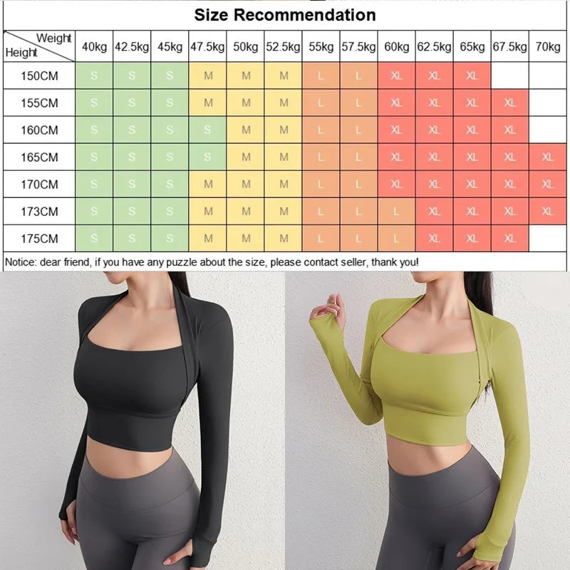 Women’s Fitness Crop Top – Breathable Gym Long-Sleeve