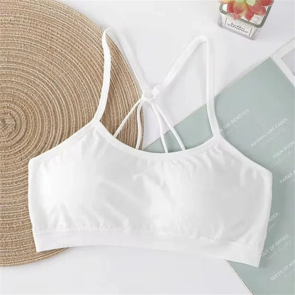 Women’s Wireless Yoga Bra – Padded Comfort with Strap Detail