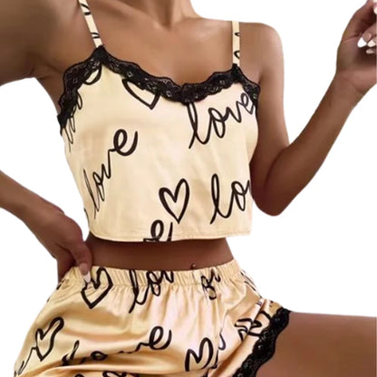 Sexy Women’s Nightwear Set – Camisole & Shorts